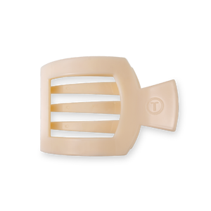Almond Beige Medium Flat Square Hair Clip