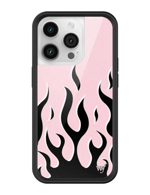Flames | Pink & Black iPhone Case