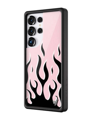 Flames | Pink & Black Samsung Galaxy Case