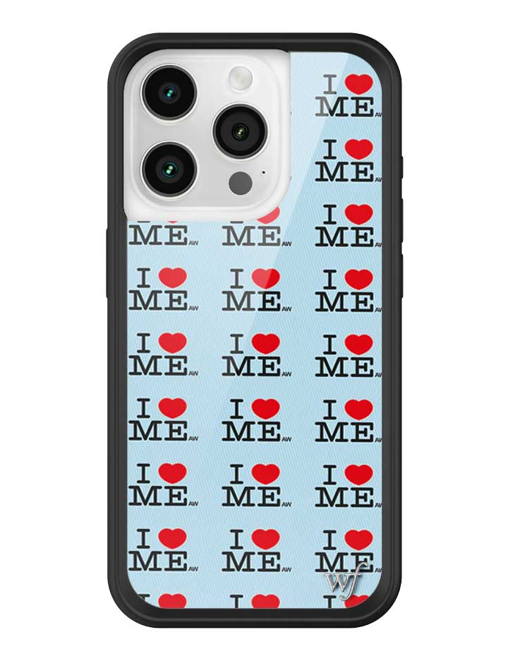 Wildflower I Heart Me iPhone case | Blue iPhone 17 Pro