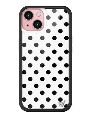 Polka Dot | White and Black iPhone Case