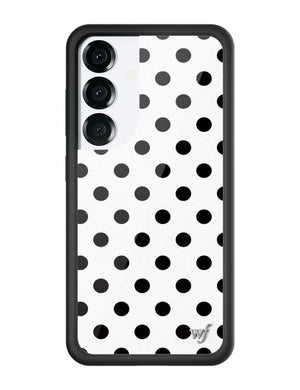 Polka Dot | White and Black Samsung Galaxy Case
