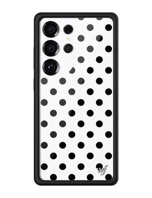 Polka Dot | White and Black Samsung Galaxy Case