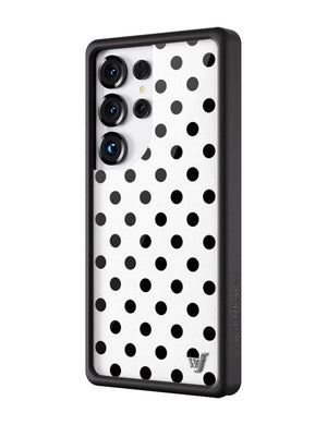 Polka Dot | White and Black Samsung Galaxy Case
