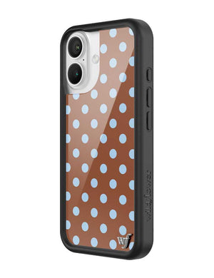 Polka Dot | Brown and Blue iPhone Case