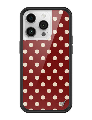 Polka Dot | Burgundy and Cream iPhone Case
