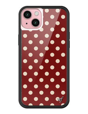 Polka Dot | Burgundy and Cream iPhone Case