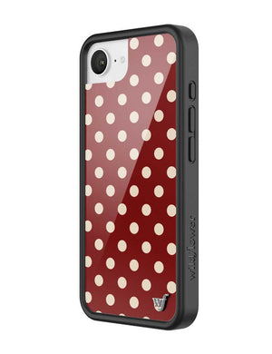 Polka Dot | Burgundy and Cream iPhone Case
