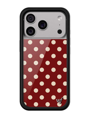 Polka Dot | Burgundy and Cream iPhone Case