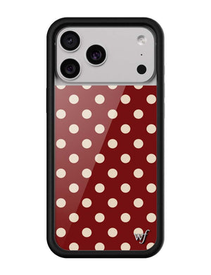 Polka Dot | Burgundy and Cream iPhone Case