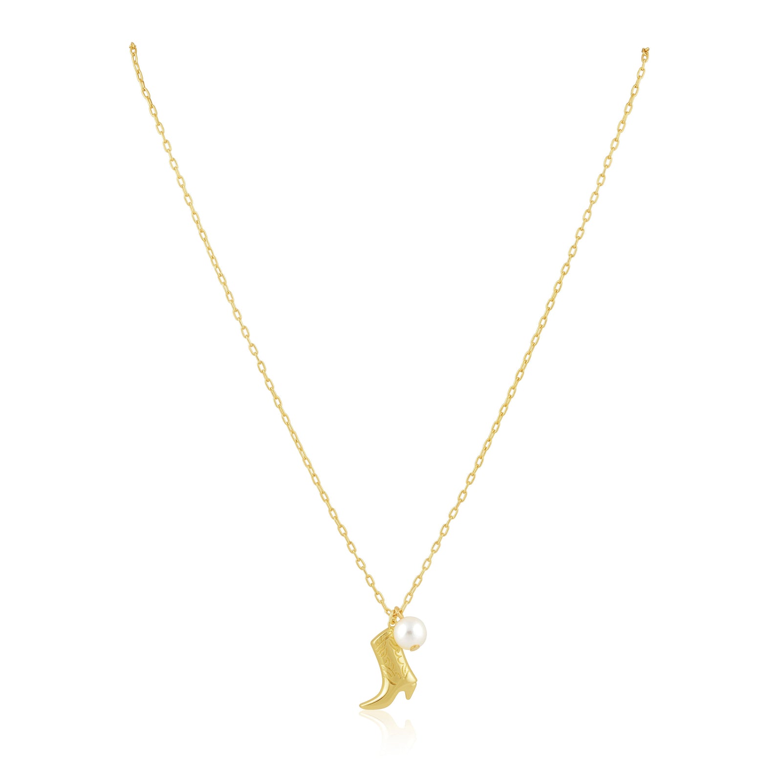 Boot N' Pearl Necklace