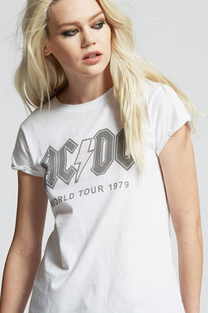AC/DC World Tour 1979 Rock N Roll Tee by Recycled Karma Brands