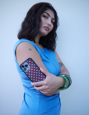 Polka Dot | Brown and Blue iPhone Case