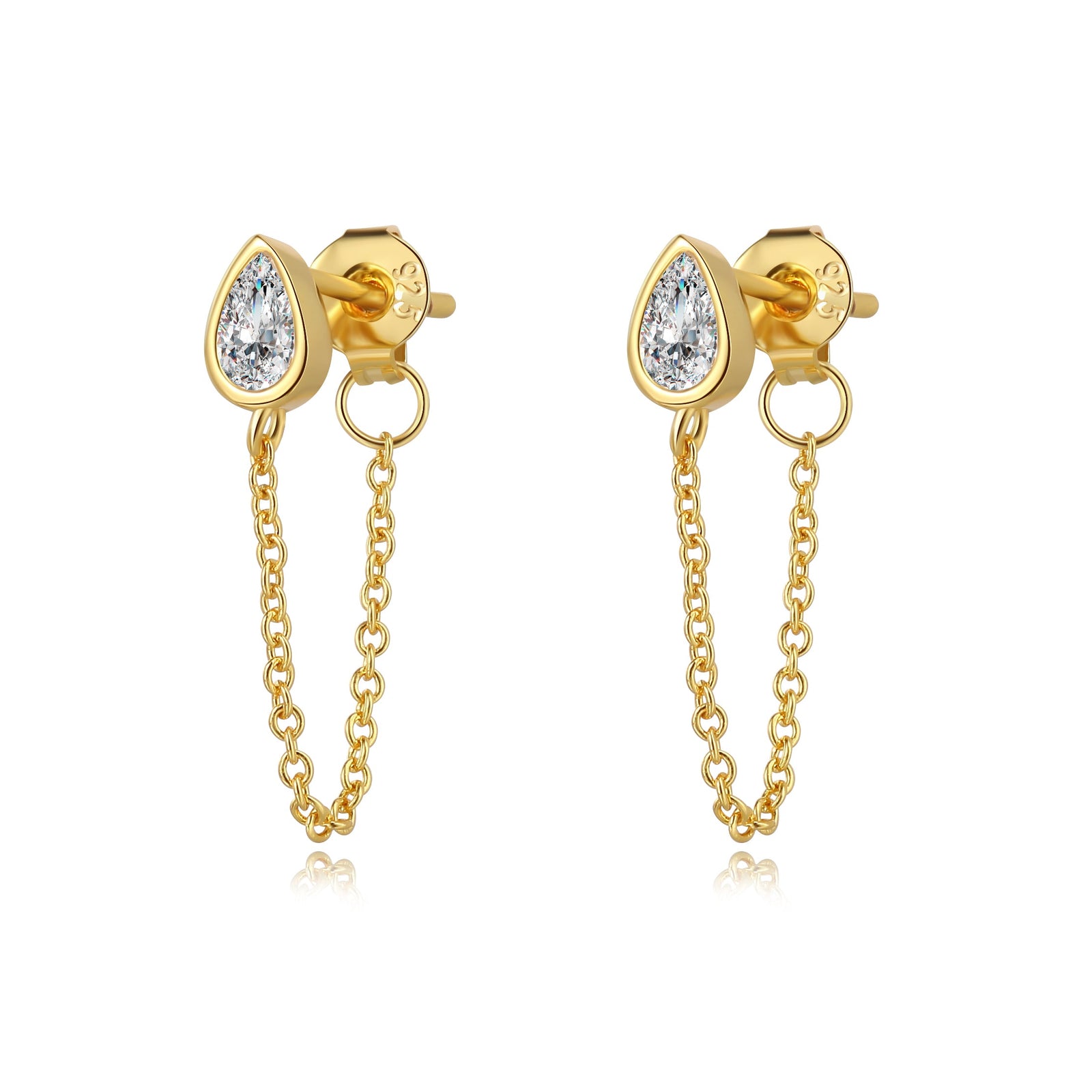 18k Gold Plated Chain Earrings