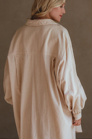 Calin Long Sleeve Oversized Shirt by ELF