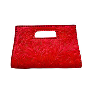 Hand-Tooled Leather Clutch & Crossbody - Multiple Colors