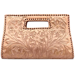 Hand-Tooled Leather Clutch & Crossbody - Multiple Colors