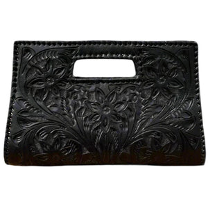 Hand-Tooled Leather Clutch & Crossbody - Multiple Colors