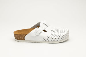 Edita by LEON– Women’s Leather Clog- Orthopedic Cork-style Clog with Adjustable Buckle