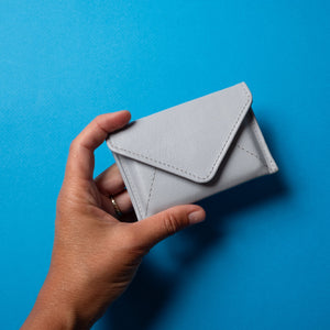 Mini Envelope Wallet With RFID protection - Ice Blue