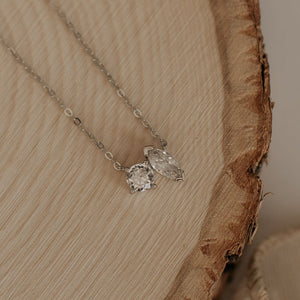 Sloane Two Stone Diamond Necklace