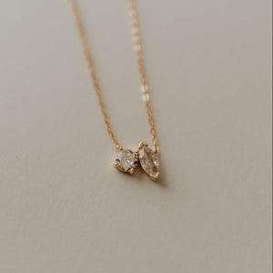 Sloane Two Stone Diamond Necklace
