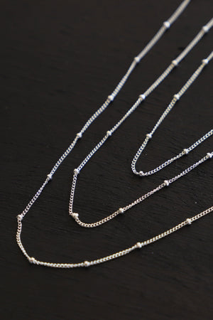 STERLING SILVER SATELLITE CABLE CHAIN