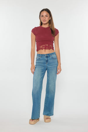 High Rise Wide Leg Jeans