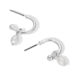 Lovely You - Pearl Hoops by Lucky Feather