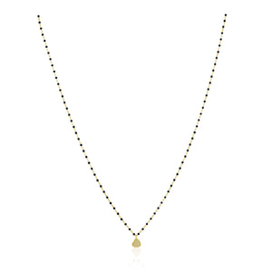 Elsa Mini Heart Necklace Black