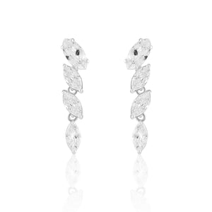 CZ Drop Earrings - 18k Gold or Silver