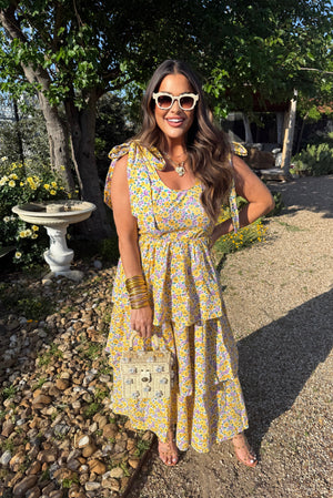 Drew Tiered Midi Dress - Sunny Hunny