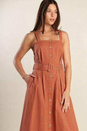 CALIFORNIA DREAMING WOVEN MIDI DRESS