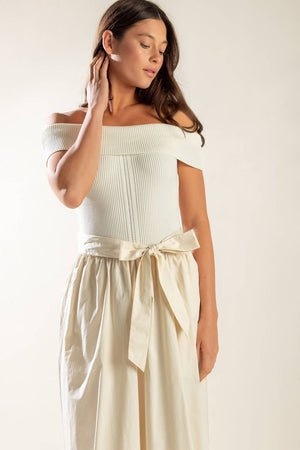 Social Season Off Shoulder Midi Dress