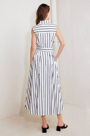 HUGS & VANILLA CLOUDS WOVEN MIDI DRESS
