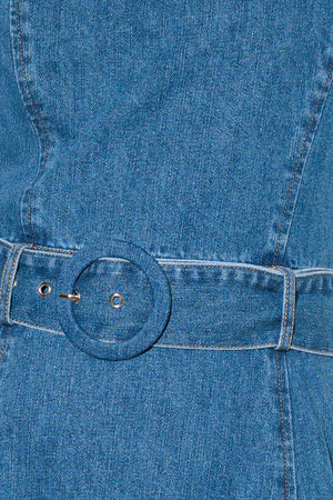 TRULY ENCHANTED DENIM MIDI DRESS