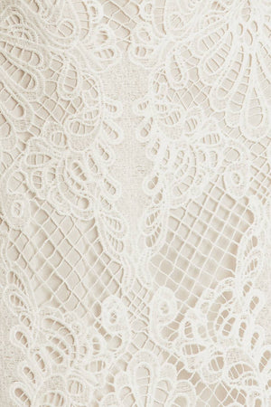 CATCHING DREAMS WOVEN LACE MIDI DRESS