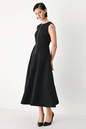 CLAY MODERN SWAY WOVEN MIDI DRESS
