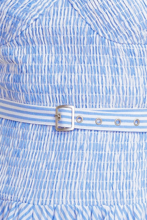 CITY BREEZE WOVEN MIDI DRESS