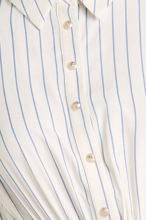 SUNDAY STRIPE WOVEN MIDI DRESS