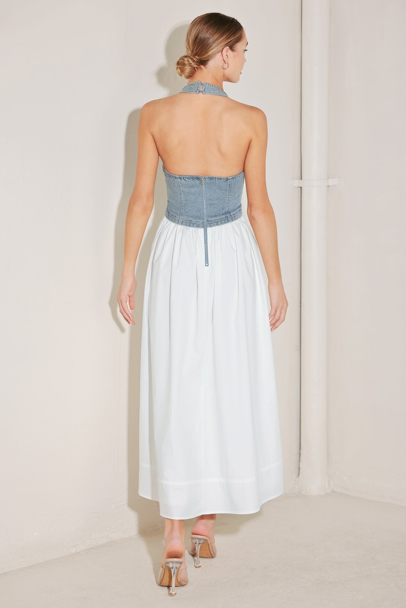 CITY TO COAST WOVEN MIDI DRESS