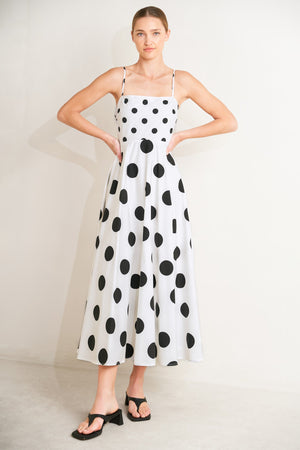 PARISIAN SPOTLIGHT WOVEN MIDI DRESS