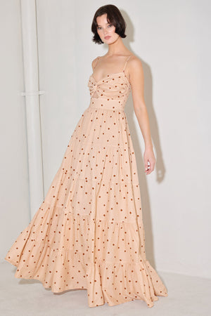 DOTTED DREAM WOVEN MAXI DRESS