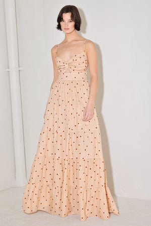 DOTTED DREAM WOVEN MAXI DRESS