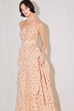 DOTTED DREAM WOVEN MAXI DRESS