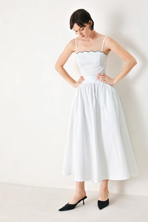 PURE ELEGANCE WOVEN MIDI DRESS