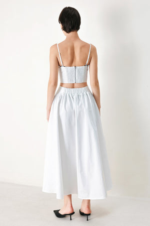 PURE ELEGANCE WOVEN MIDI DRESS