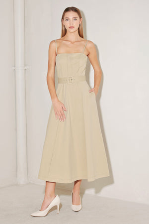 Understated Icon Woven Midi Dress