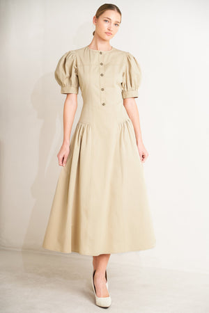 UNDERSTATED ICON WOVEN MIDI DRESS