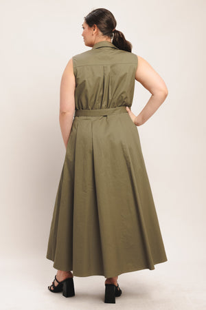 SIMPLY UNSTOPPABLE WOVEN MIDI DRESS